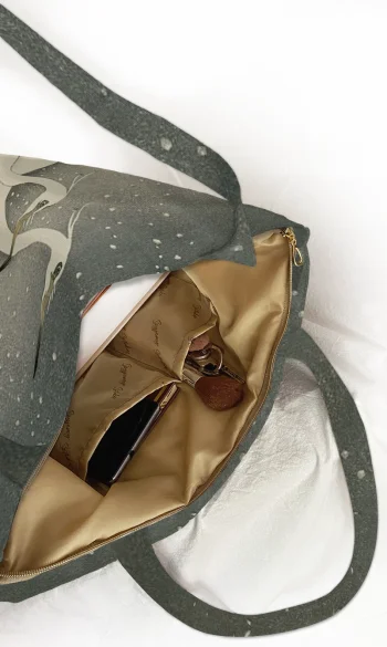 Torba na ramię shopper Grupa czapli Ohara Koson