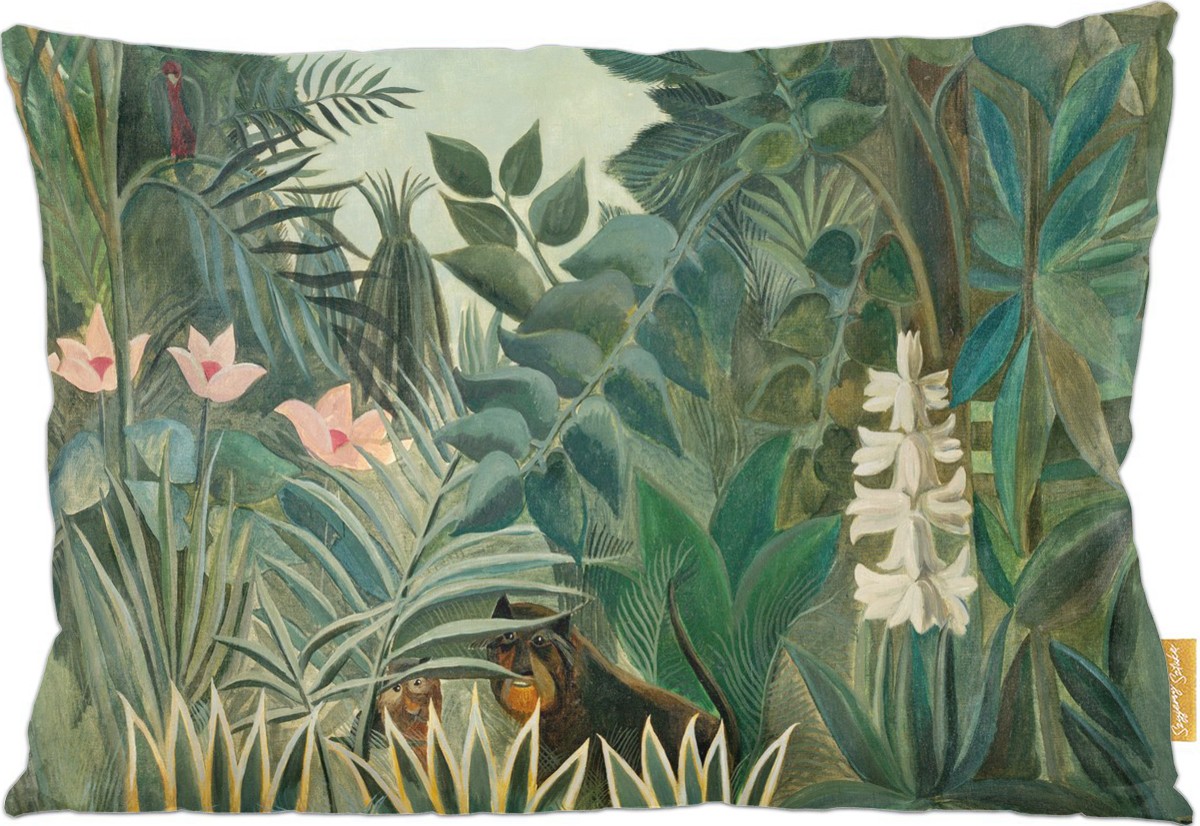 Poduszka dekoracyjna na prezent z obrazem The Equatorial Jungle Henri Rousseau Szyjemy Sztukę