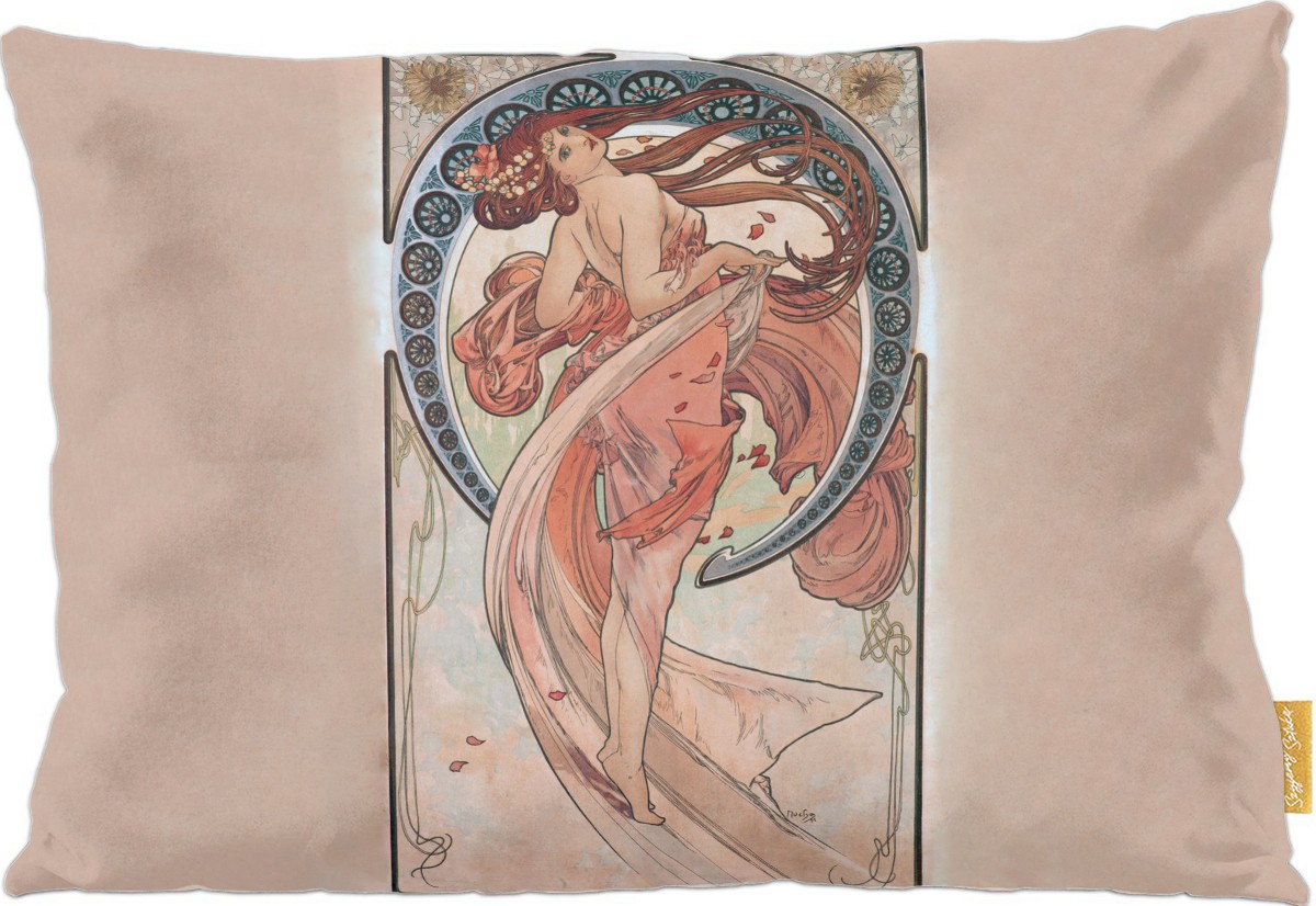 Poduszka dekoracyjna na prezent z obrazem La Danse (Taniec) Alfons Mucha Szyjemy Sztukę