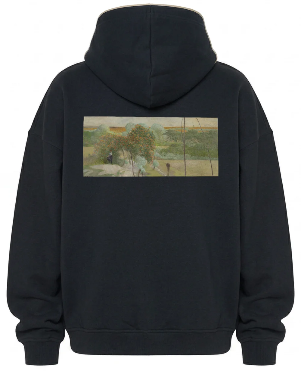 Bluza oversize Pejzaż z jarzębiną, część prawa tryptyku Idź nad strumienie Jacek Malczewski