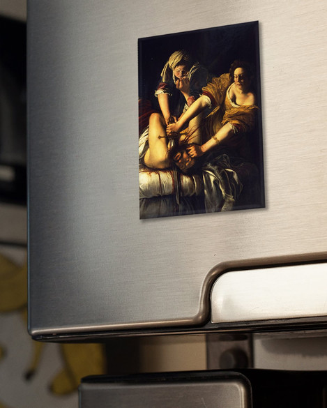 Magnes Judyta odcinająca głowę Holofernesowi Artemisia Gentileschi