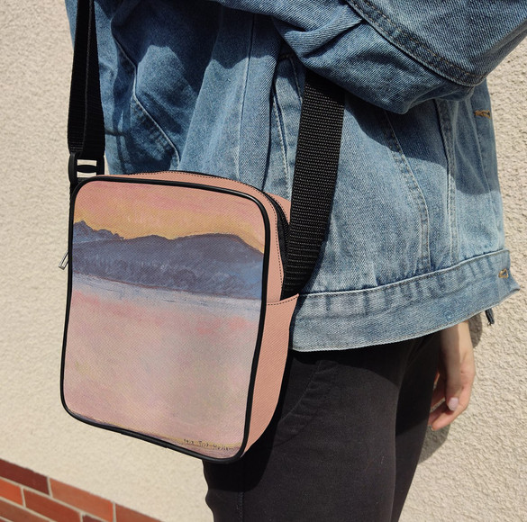 Torba listonoszka Genfersee mit Mont-Blanc im Morgenrot Ferdinand Hodler