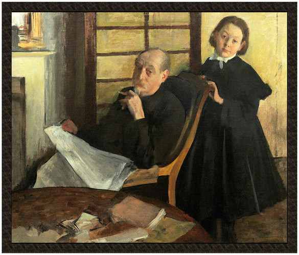 Naszywka Henri Degas i jego siostrzenica Lucie Degas Edgar Degas