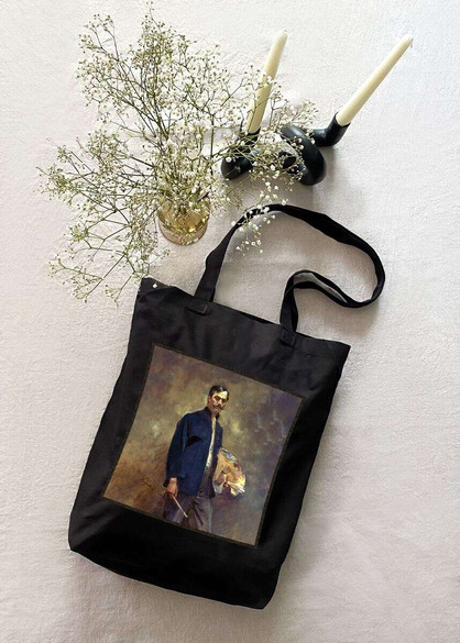 Torba z naszywką Portret własny z paletą Wojciech Kossak