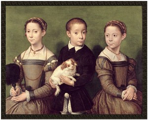 Naszywka Troje dzieci z psem Sofonisba Anguissola