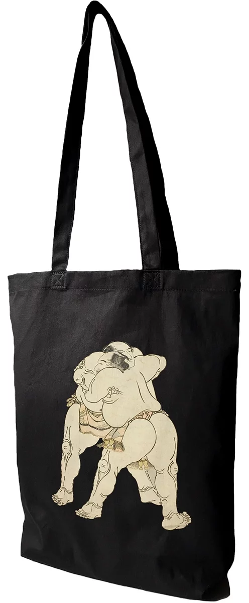 Torba bawełniana Zapaśnicy sumo Uzugafuchi Kandayu i Takasaki Ichijuro Katsushika Hokusai