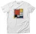 Koszulka z nadrukiem Kompozycja w czerwieni, żółci, błękicie i czerni Piet Mondrian