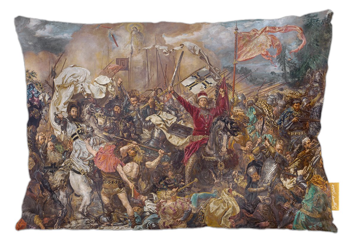 Poduszka dekoracyjna na prezent z obrazem Bitwa pod Grunwaldem Jan Matejko Szyjemy Sztukę