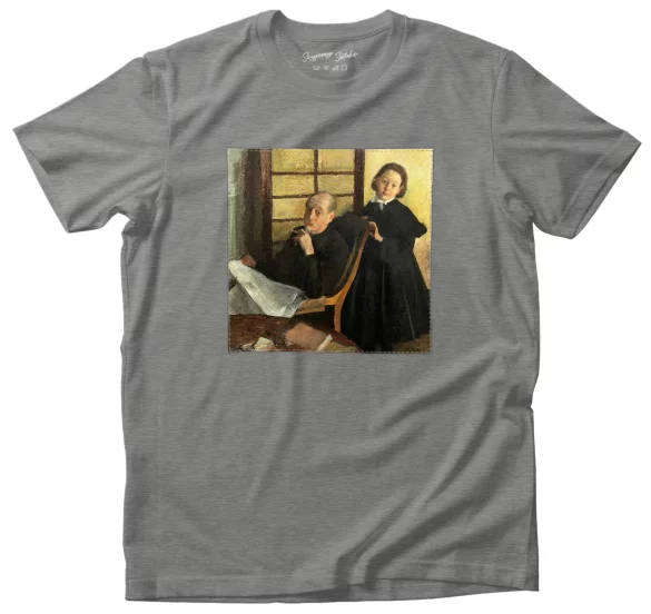 Koszulka z naszywką Henri Degas i jego siostrzenica Lucie Degas Edgar Degas