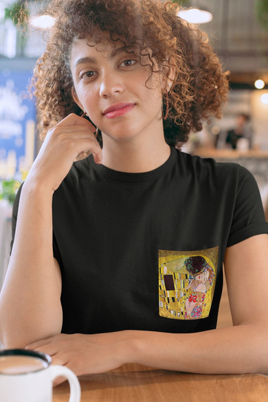 Koszulka z kieszonką Pocałunek Gustav Klimt
