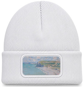 Czapka zimowa Plaża w Pourville Claude Monet – biała