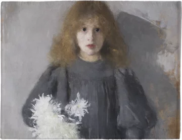 Podkładka na stół Dziewczyna z chryzantemami Olga Boznańska