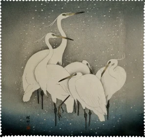 Ściereczka do okularów Grupa czapli Ohara Koson