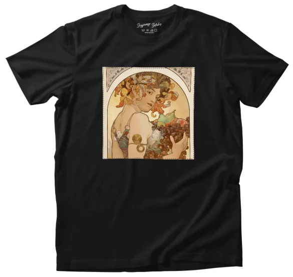 Koszulka z naszywką Fruit (Owoc) Alfons Mucha