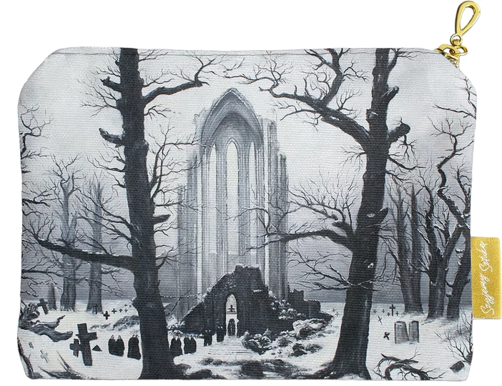 Kosmetyczka mini Cmentarz w śniegu Caspar David Friedrich