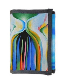 Portfel Szare linie z czarnym, niebieskim i żółtym Georgia O’Keeffe