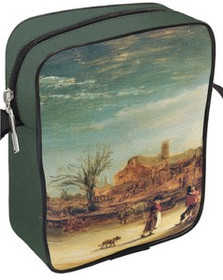 Torba listonoszka Zimowy pejzaż Rembrandt