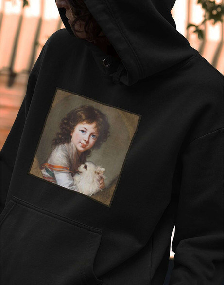 Bluza z naszywką Portret Elżbiety Mniszchówny z pieskiem Élisabeth Vigée-Lebrun