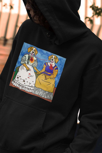 Bluza z naszywką DOG PARODY: Dwie Fridy