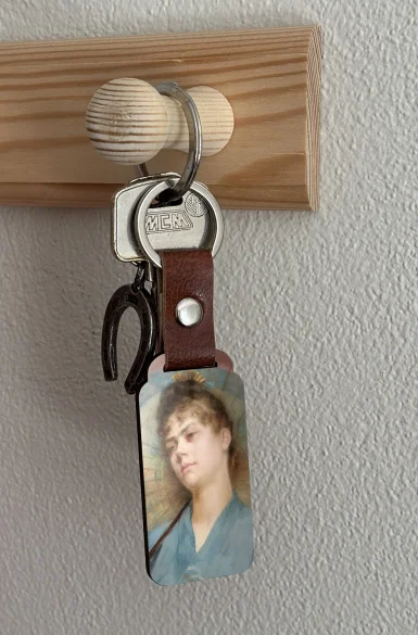 Brelok Kobieta z japońskim parasolem Anna Bilińska-Bohdanowiczowa