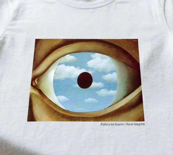 Koszulka z nadrukiem Fałszywe lustro René Magritte
