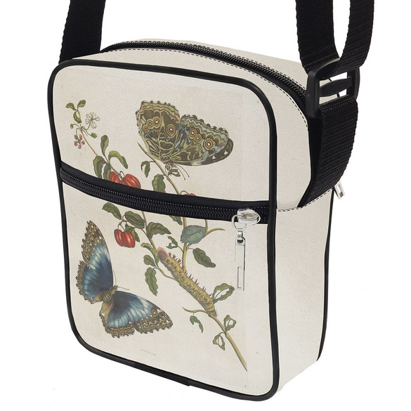 Torba Listonoszka Great Blue Butterflies and Red Fruits Maria Sibylla Merian