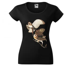 Bluzka damska Barn Owl, Tyto Alba James Audubon