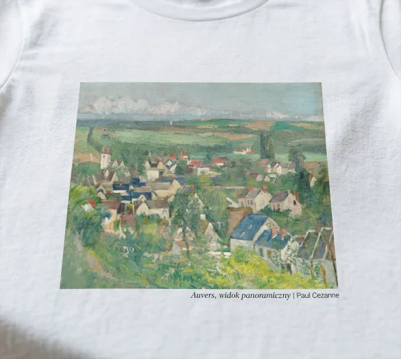 Koszulka z nadrukiem Auvers, widok panoramiczny Paul Cezanne