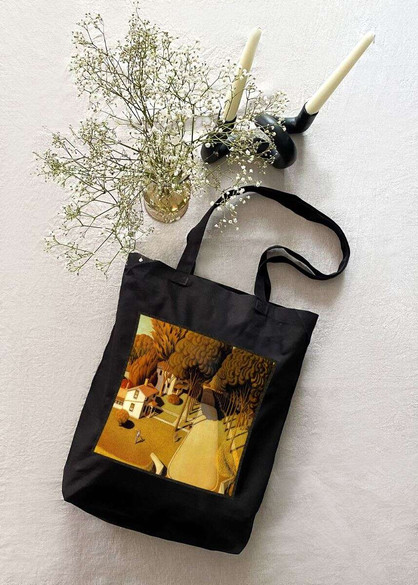 Torba z naszywką The Birthplace of Herbert Hoover Grant Wood