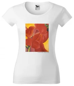 Bluzka damska czerwona kanna Georgia O’Keeffe