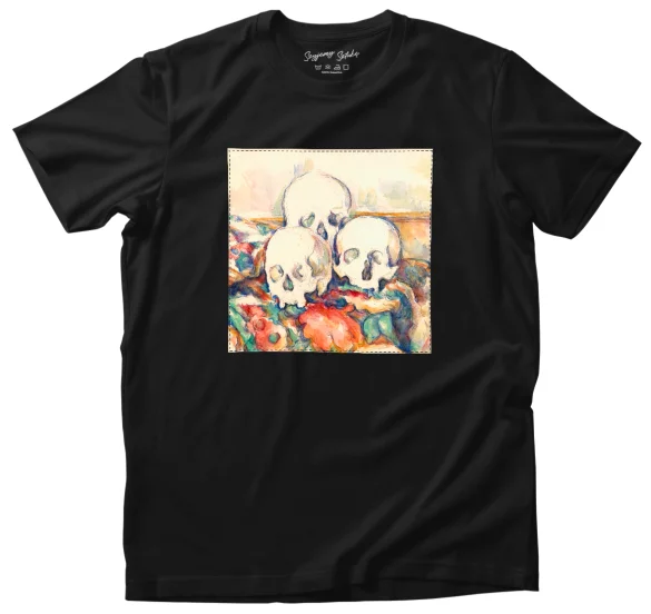 Koszulka z naszywką Trzy czaszki Paul Cezanne