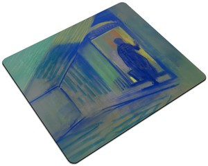 Podkładka Alte Frau beim Betreten von Schloss Pretzfeld (Stara kobieta wchodząca do zamku Pretzfeld) Curt Herrmann 24x19cm