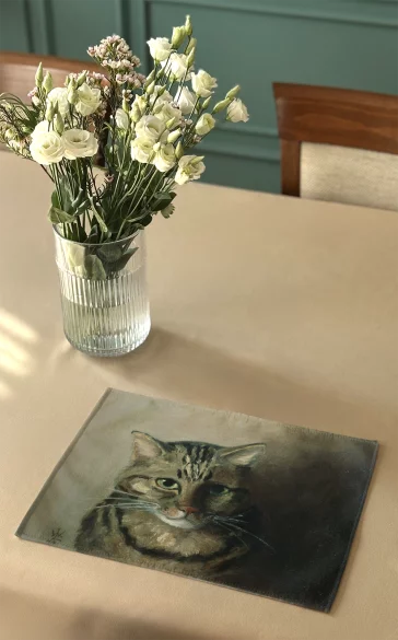 Podkładka na stół Studium głowy kota tabby Louis Wain