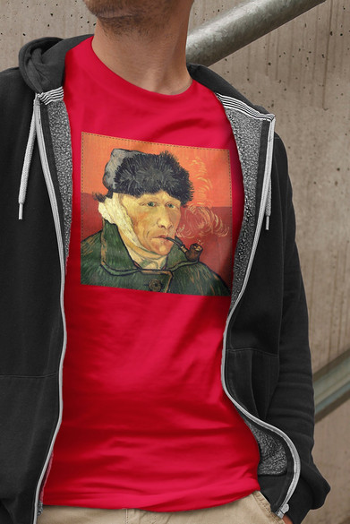Koszulka z naszywką Autoportret z zabandażowanym uchem Vincent Van Gogh