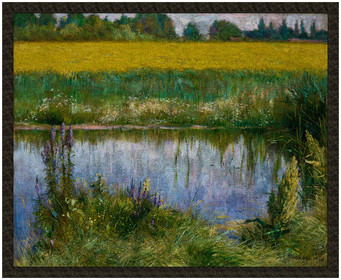 Naszywka Pole łubinu Władysław Podkowiński