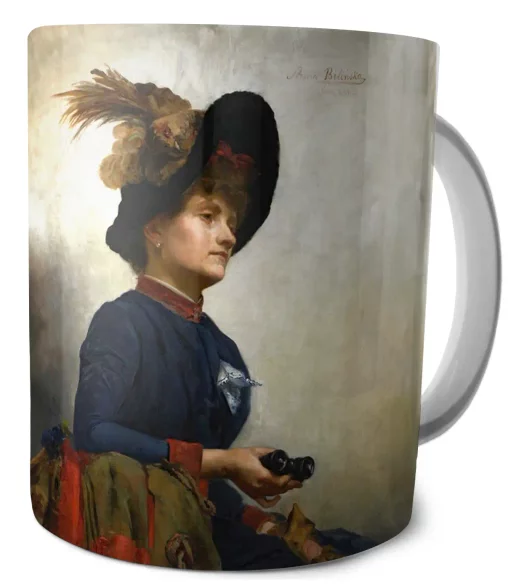 Kubek Kobieta z lornetką Anna Bilińska-Bohdanowiczowa