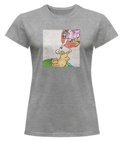 Bluzka damska z naszywką CAT PARODY: Stworzenie Adama