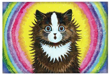 Magnes Kot w tęczy Louis Wain