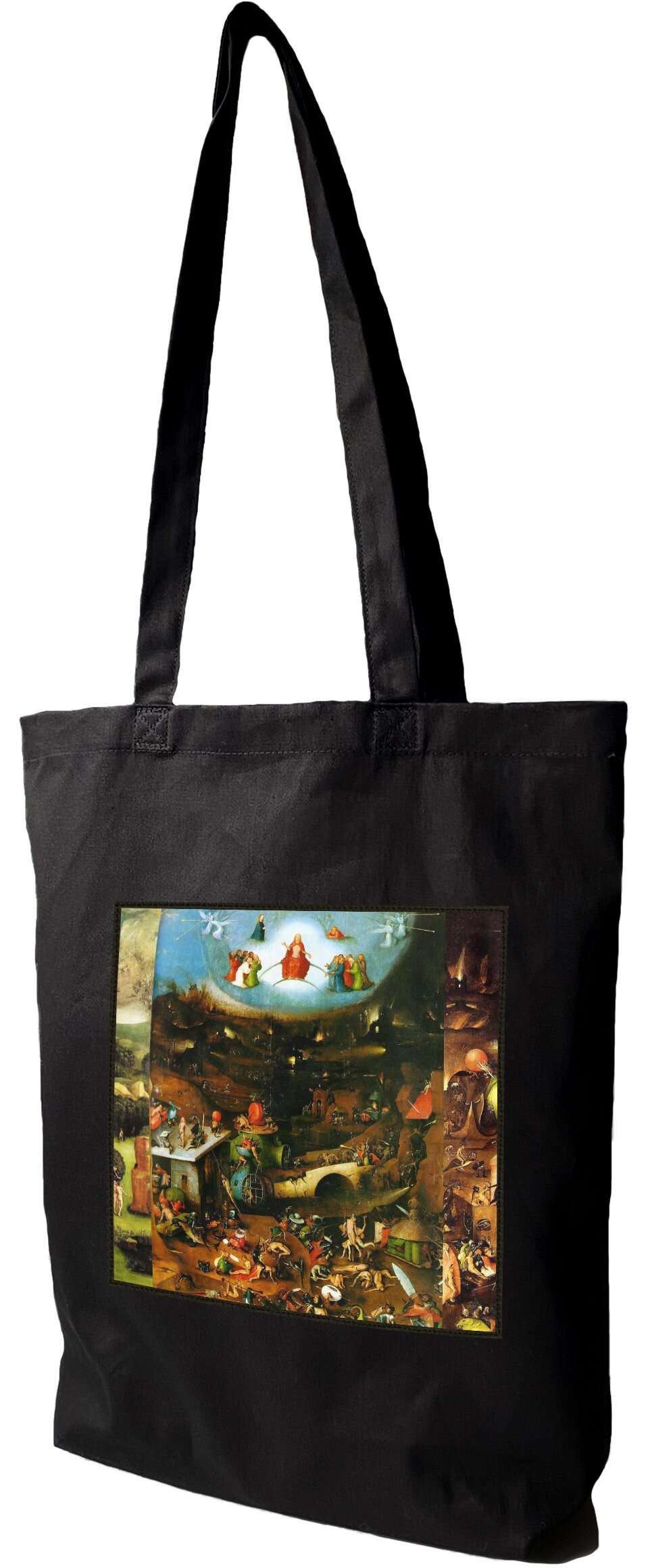 Torba z naszywką Sąd Ostateczny Hieronim Bosch, Czarna