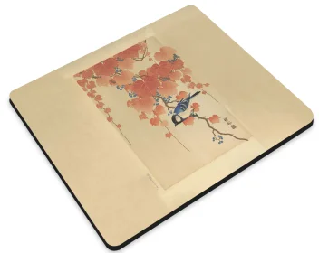 Podkładka pod mysz Sikora bogatka na gałęzi paulowni Ohara Koson 36x29 cm