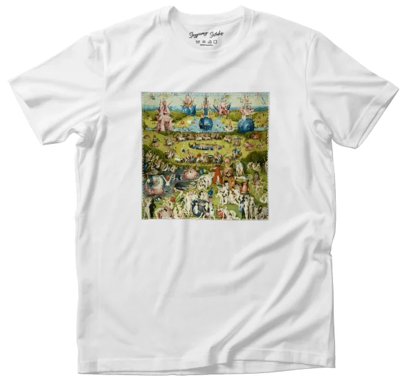 Koszulka z naszywką Ogród rozkoszy ziemskich Hieronim Bosch