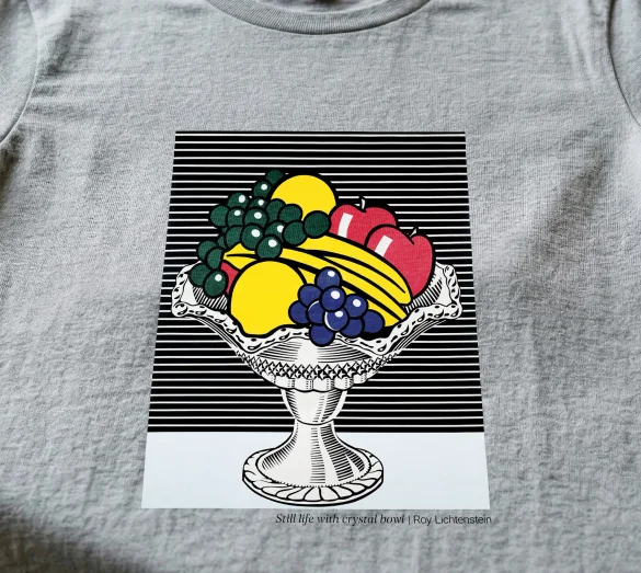 Koszulka z nadrukiem Still life with crystal bowl Roy Lichtenstein