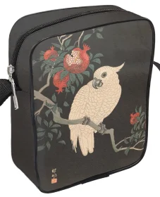 Torba Listonoszka Biała papuga i granat Ohara Koson