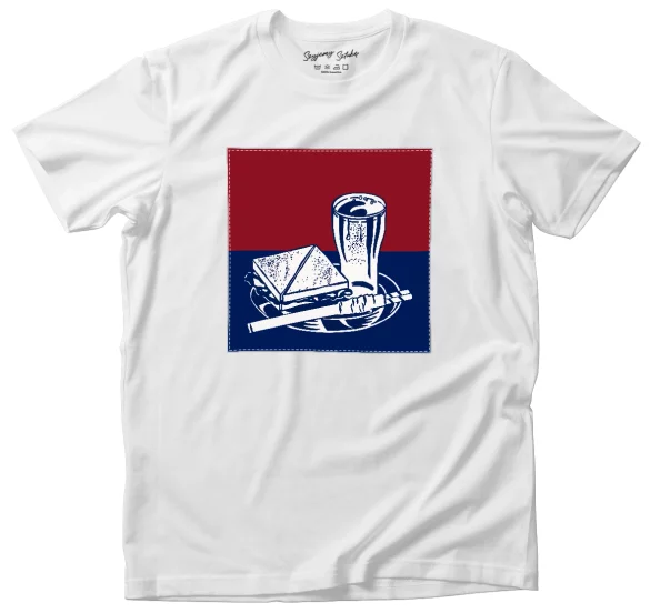 Koszulka z naszywką Sandwich and soda Roy Lichtenstein