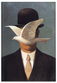 Magnes Mężczyzna w meloniku René Magritte