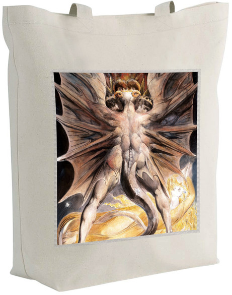 Torba z naszywką Wielki czerwony smok i niewiasta obleczona w słońce William Blake