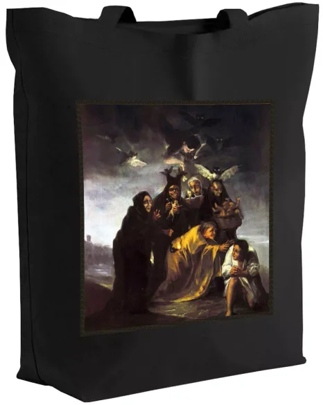 Torba z naszywką Urok Francisco Goya czarna