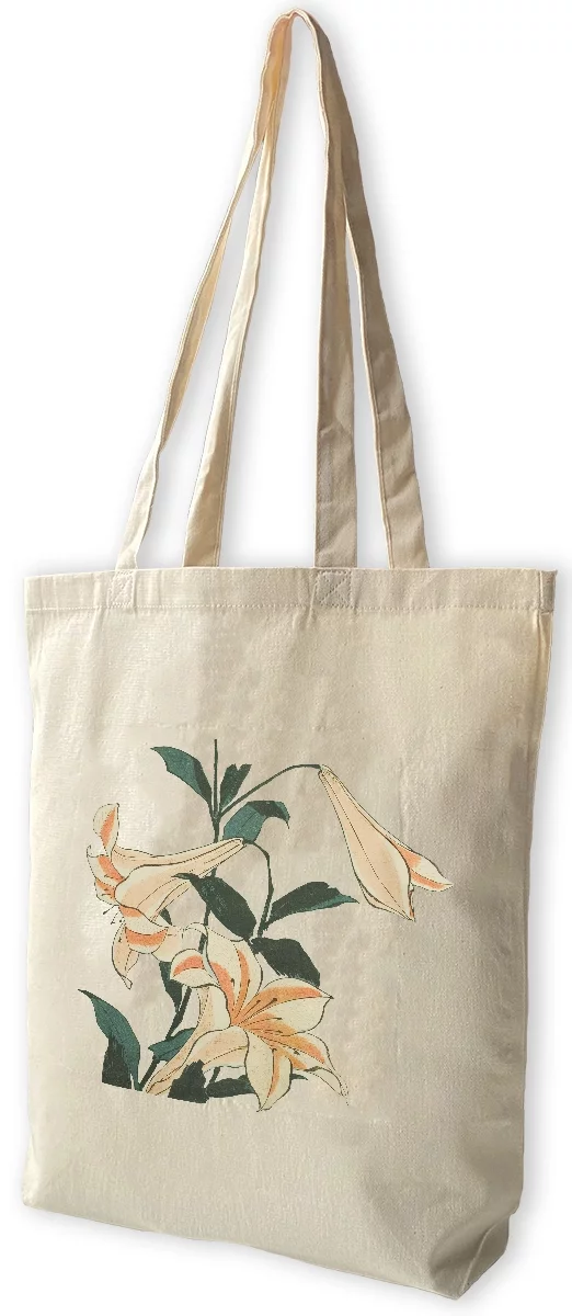 Torba bawełniana Lilie Katsushika Hokusai