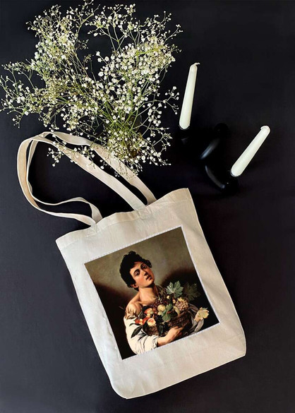 Torba z naszywką Chłopiec z koszem owoców Caravaggio