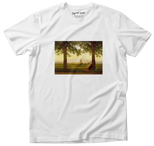 Koszulka z nadrukiem Taras ogrodowy Caspar David Friedrich